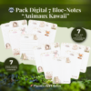 🦝Un pack de blocs-notes digitaux A6 aux illustrations d’animaux kawaii, pour organiser ton quotidien avec douceur, poésie et bonne humeur.🦝