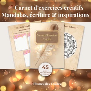 🪶  Un carnet créatif de 45 pages mêlant mandalas, écriture, inspirations et recettes pour t’offrir une pause douce et nourrir ton imaginaire. 🪶 