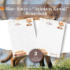 🦊 Un bloc-notes digital A6 illustré d’un renard kawaii, pour stimuler créativité et malice.🦊