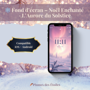 ❄️ Une aurore pastel et céleste pour accompagner l’énergie du Solstice. Fond d’écran lumineux, doux et profondément spirituel. Il est compatible avec iOS & Android❄️ 