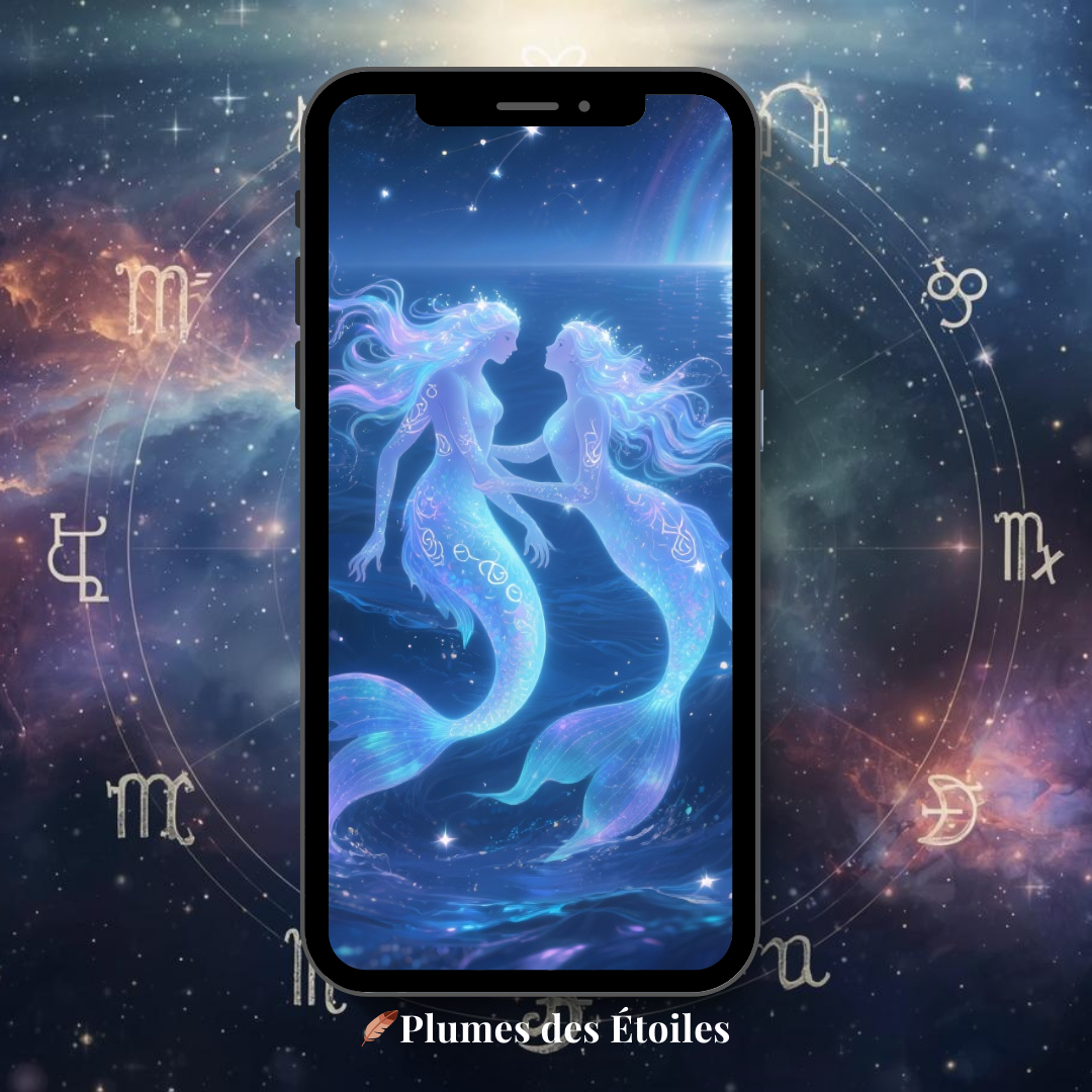 ♓ Un fond d’écran onirique et spirituel, inspiré de l’énergie intuitive et sensible des Poissons. Une plongée dans l’océan des rêves. ♓