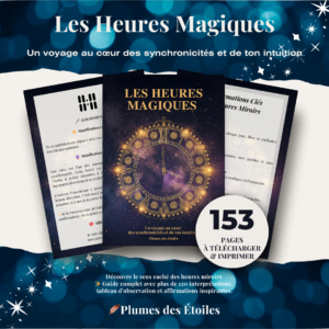 🌙 Un guide poétique de 154 pages pour comprendre plus de 120 heures miroirs et transformer les synchronicités en véritables clés d’intuition et de guidance. 🌙 