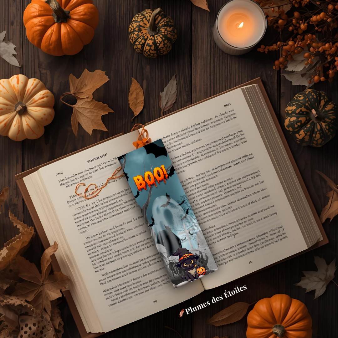 Un pack de 5 marque-pages illustrés pour accompagner tes lectures d’automne dans une ambiance mystérieuse, poétique et délicieusement ensorcelante.