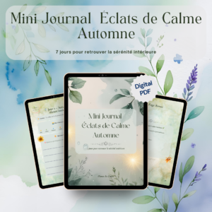 🌿 Un mini journal guidé sur 7 jours pour ralentir, cultiver la sérénité et installer un rituel de calme intérieur, à imprimer ou utiliser en numérique. 🌿