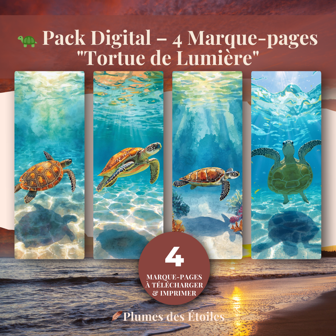 Un coffret de 4 marque-pages marins, pour lire en conscience et célébrer la beauté fragile des océans.