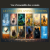 Calendrier mural digital 2026 inspiré des animaux totems, alliant illustrations mystiques, guidance spirituelle et organisation quotidienne. Un compagnon visuel et symbolique pour rester aligné·e avec les cycles naturels tout au long de l’année.