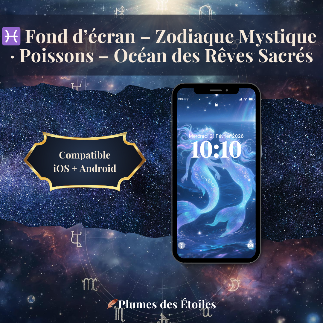 ♓ Un fond d’écran onirique et spirituel, inspiré de l’énergie intuitive et sensible des Poissons. Une plongée dans l’océan des rêves. ♓